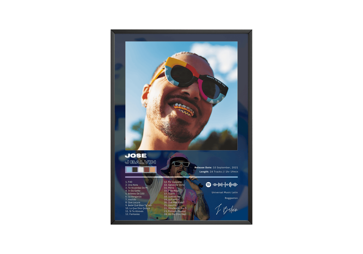 J Balvin 'JOSE' Album Poster - Posters, Prints & Wall Art | HYPE Posters