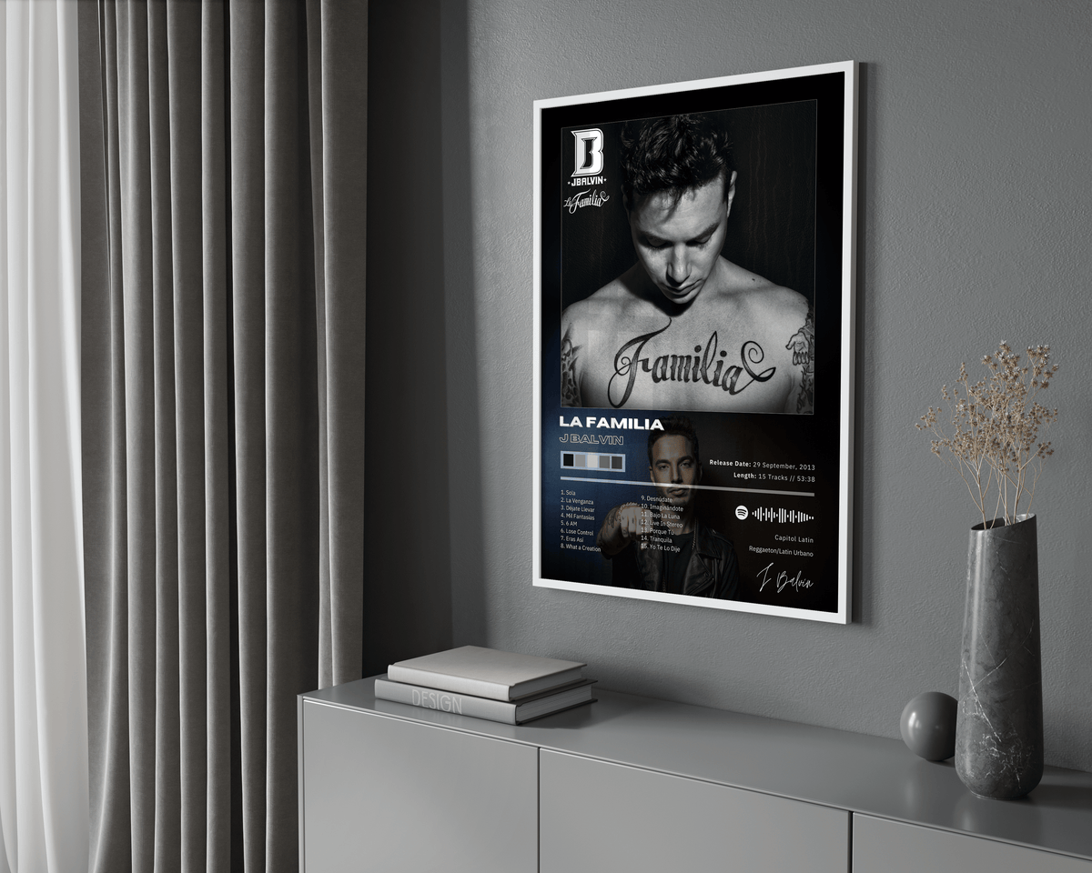 J Balvin 'La Familia' Album Poster - Posters, Prints & Wall Art | HYPE Posters