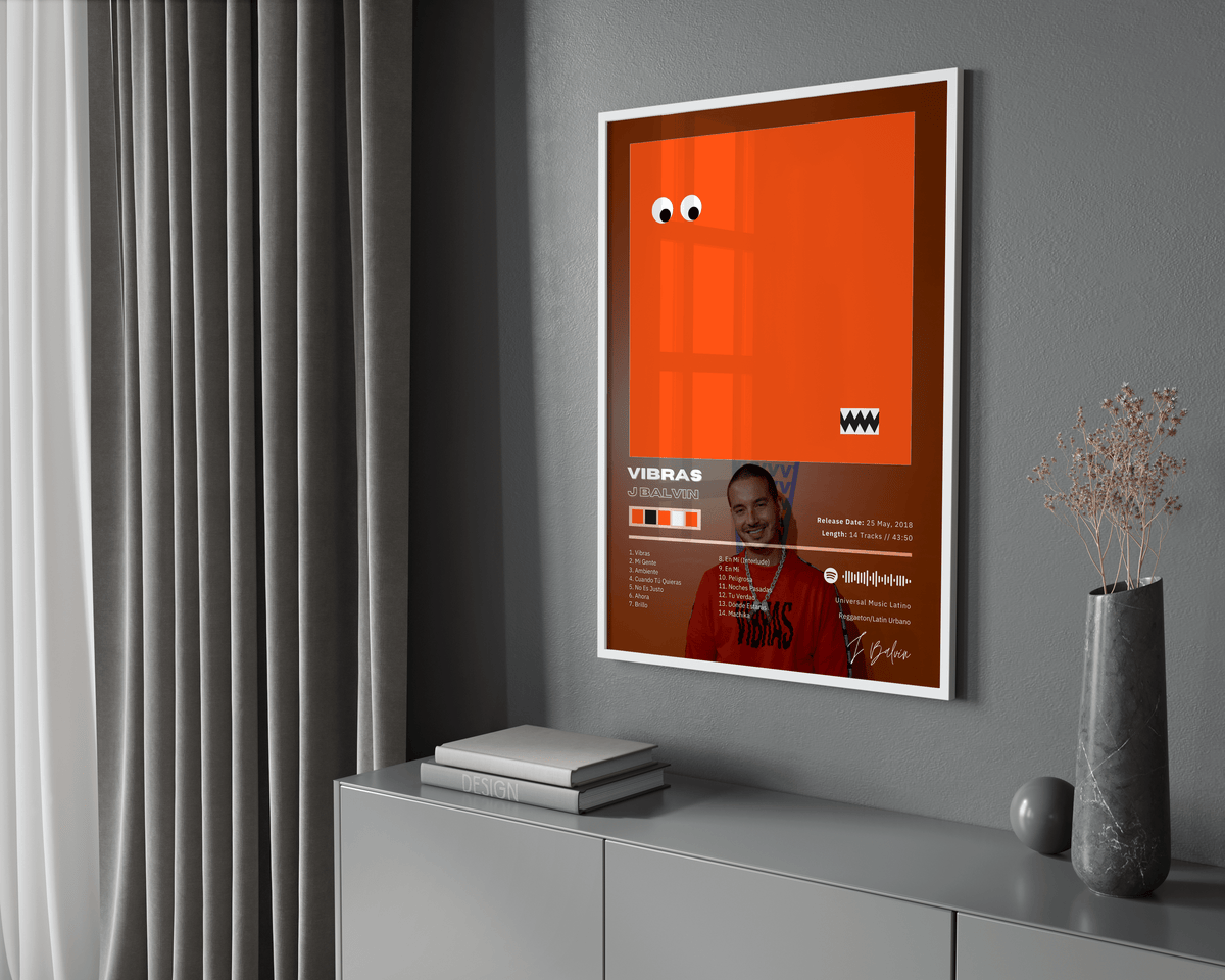 J Balvin 'Vibras' Album Poster - Posters, Prints & Wall Art | HYPE Posters