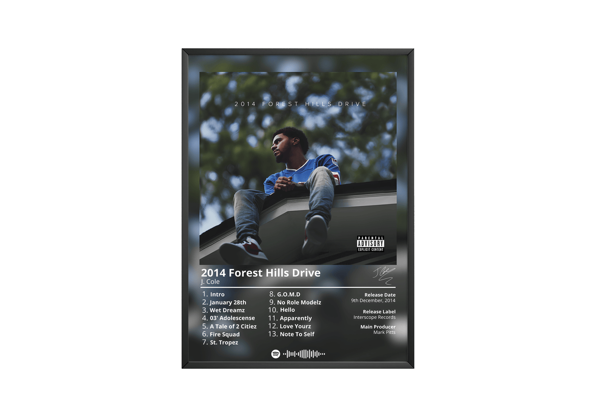J Cole '2014 Forest Hills Drive' Album Poster - Posters, Prints & Wall Art | HYPE Posters
