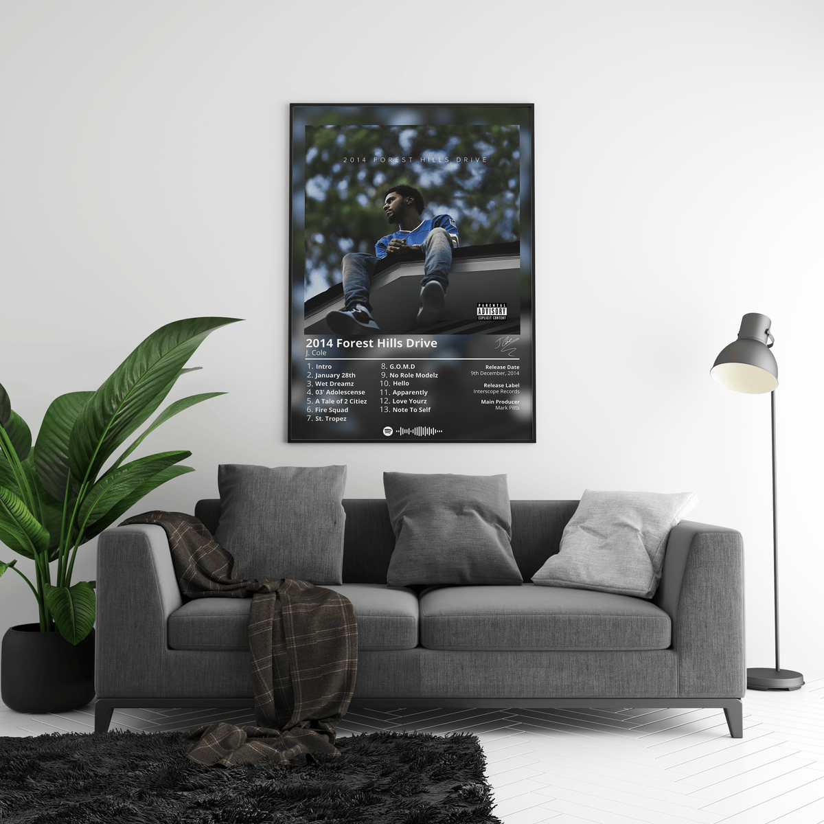 J Cole '2014 Forest Hills Drive' Album Poster - Posters, Prints & Wall Art | HYPE Posters