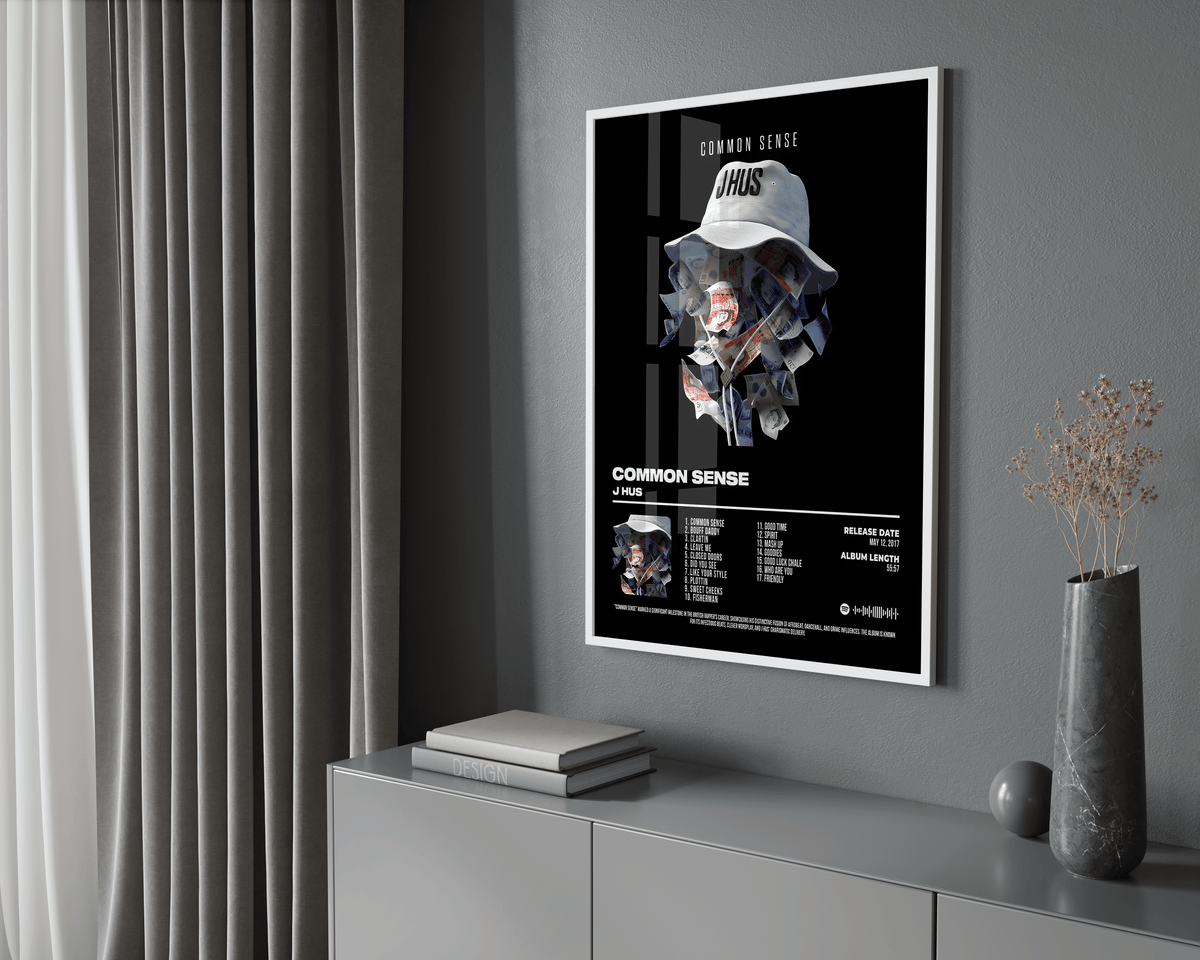 J Hus - "Common Sense" Album Poster - Posters, Prints & Wall Art | HYPE Posters