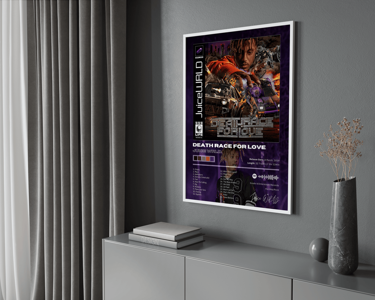Juice WRLD 'Death Race For Love' Album Poster - Posters, Prints & Wall Art | HYPE Posters