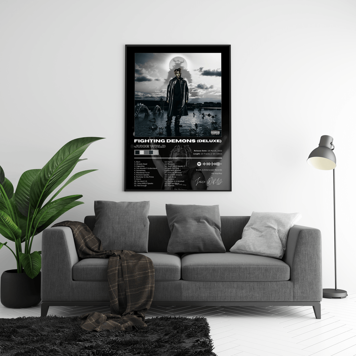 Juice WRLD 'Fighting Demons (Deluxe)' Album Poster - Posters, Prints & Wall Art | HYPE Posters