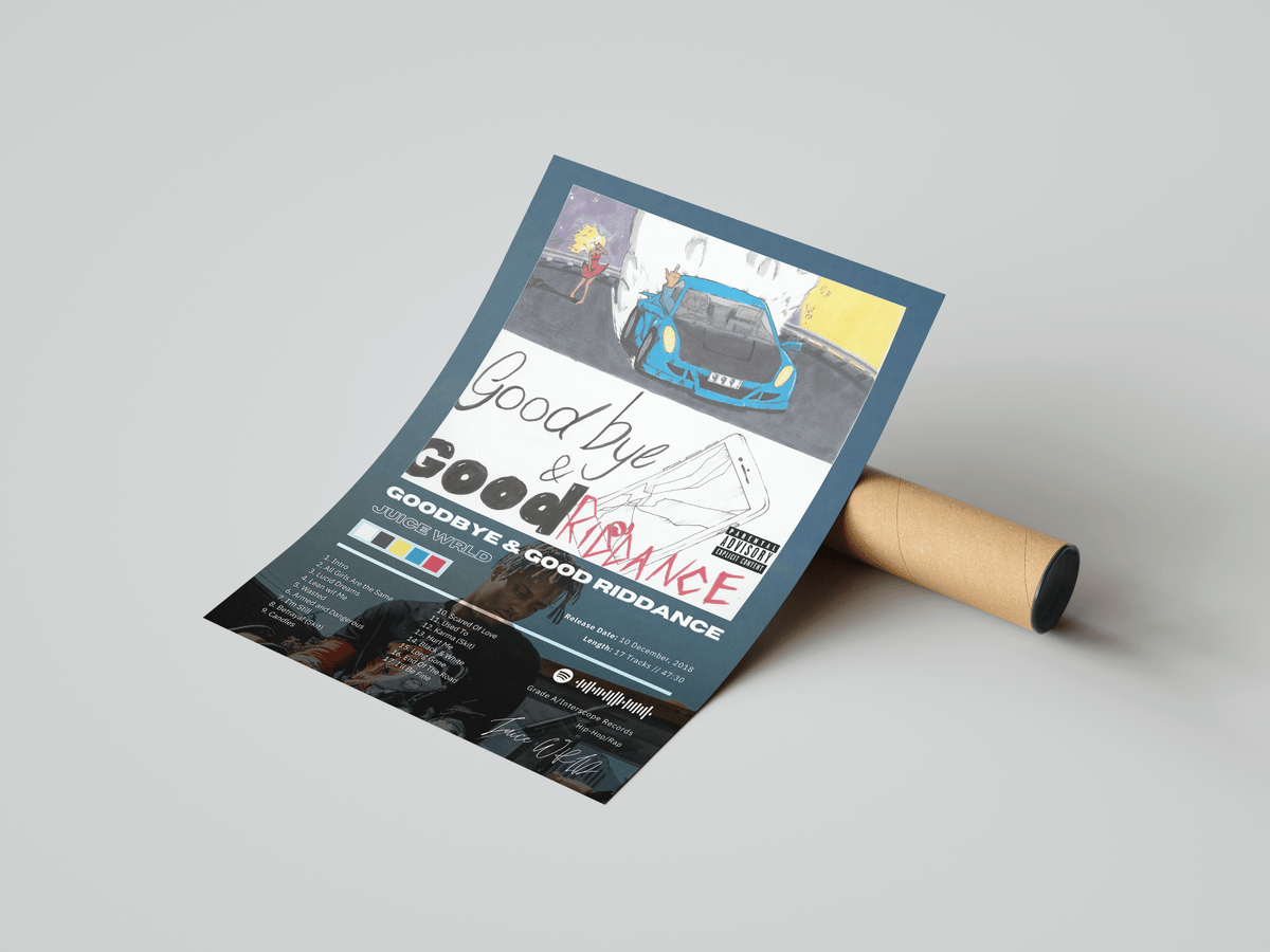 Juice WRLD 'Goodbye & Good Riddance' Album Poster - Posters, Prints & Wall Art | HYPE Posters