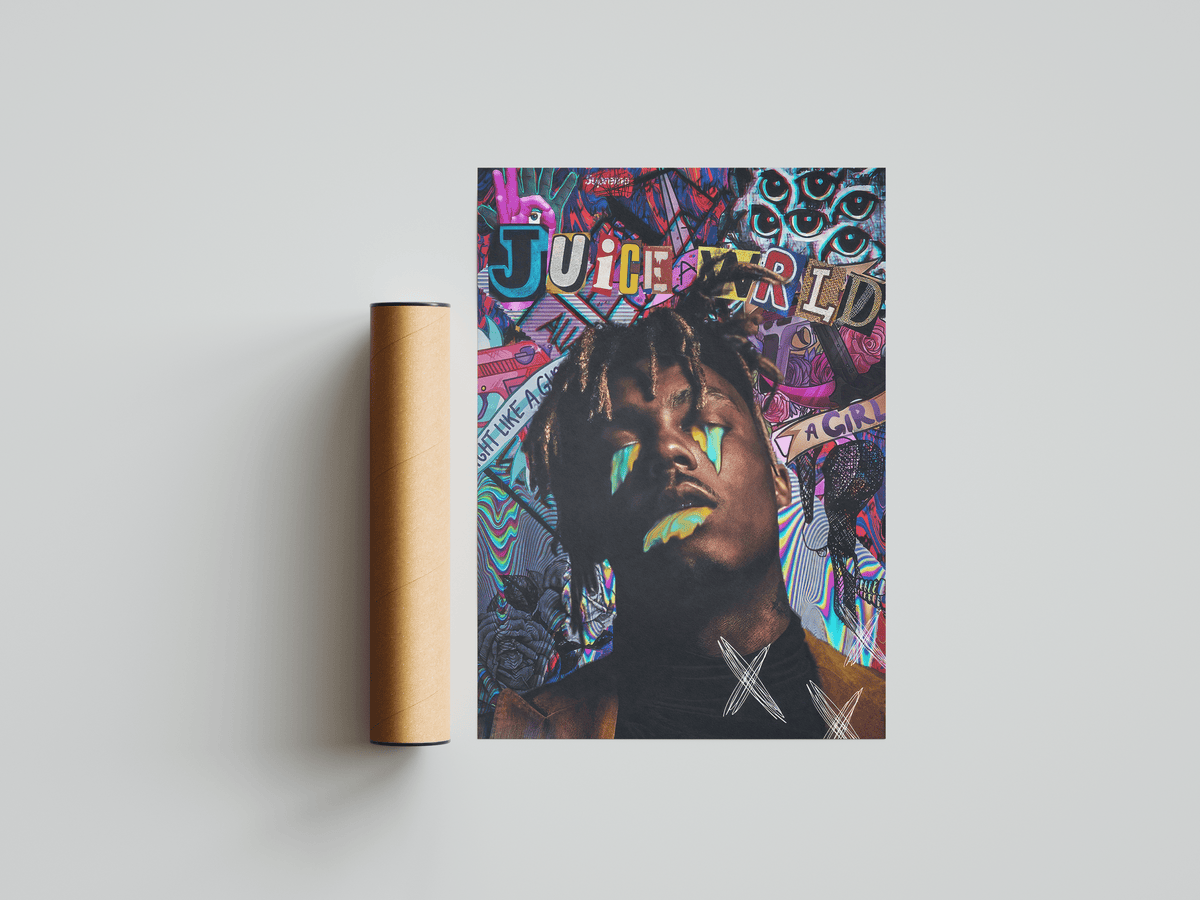 Juice WRLD 'Paint' Poster - Posters, Prints & Wall Art | HYPE Posters