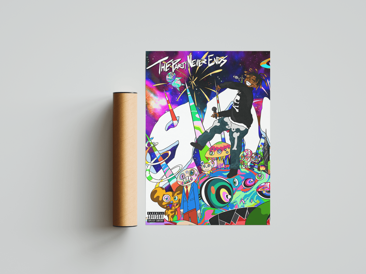 Juice WRLD 'The Party Never Ends' Poster - Posters, Prints & Wall Art | HYPE Posters