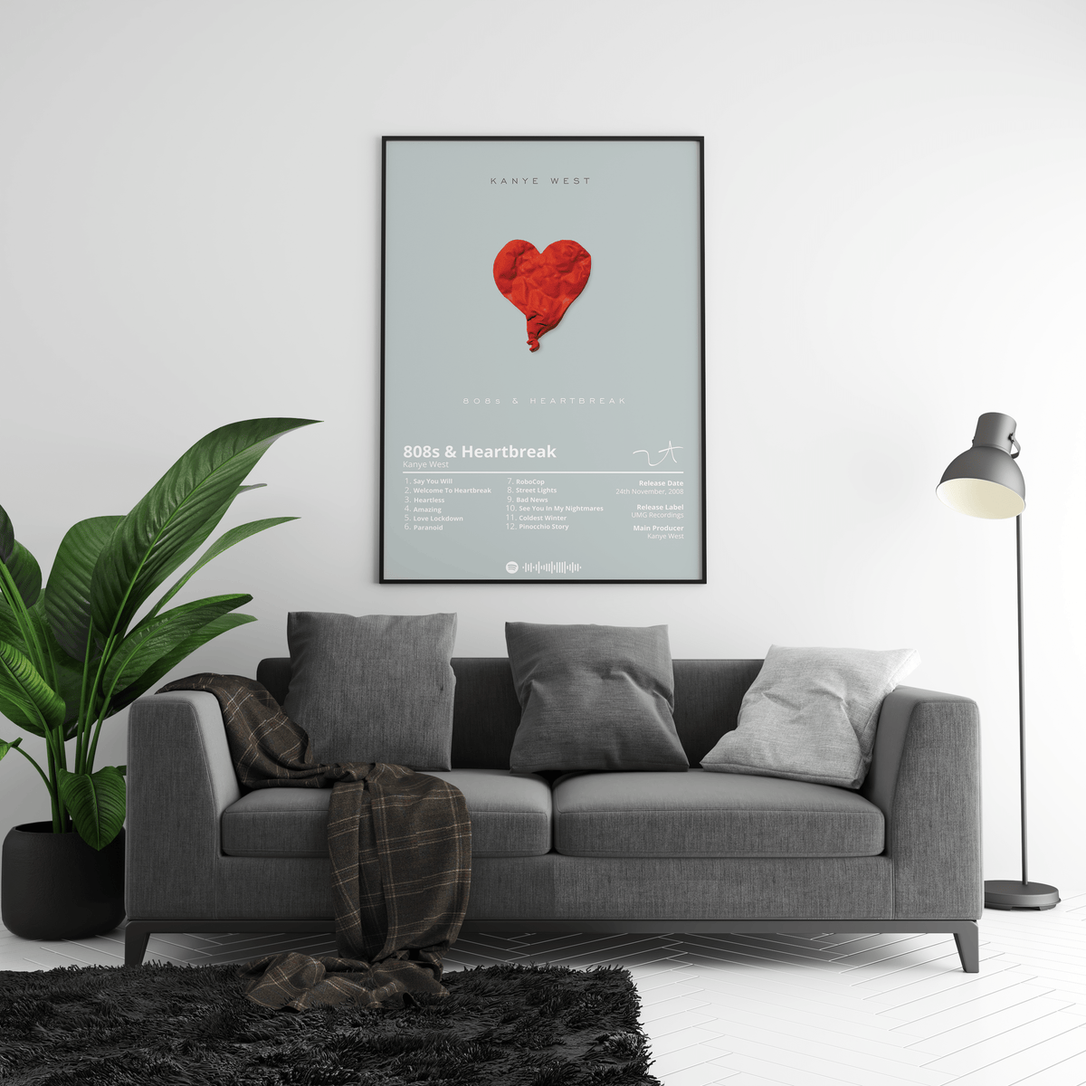 Kanye West '808s & Heartbreak' Album Poster - Posters, Prints & Wall Art | HYPE Posters
