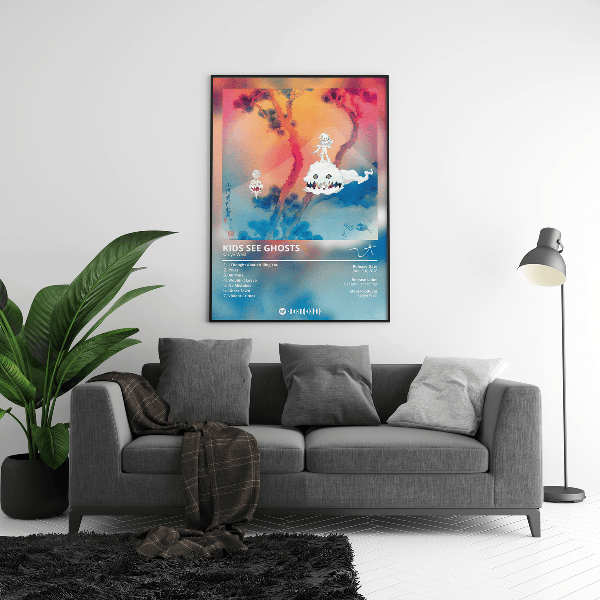 Kanye West 'Kids See Ghosts' Album Poster - Posters, Prints & Wall Art | HYPE Posters