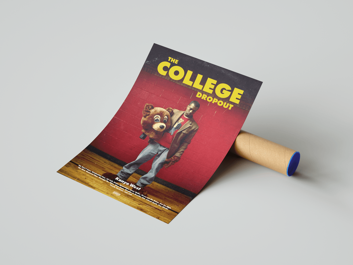 Kanye West 'The College Dropout' V2 Poster - Posters, Prints & Wall Art | HYPE Posters