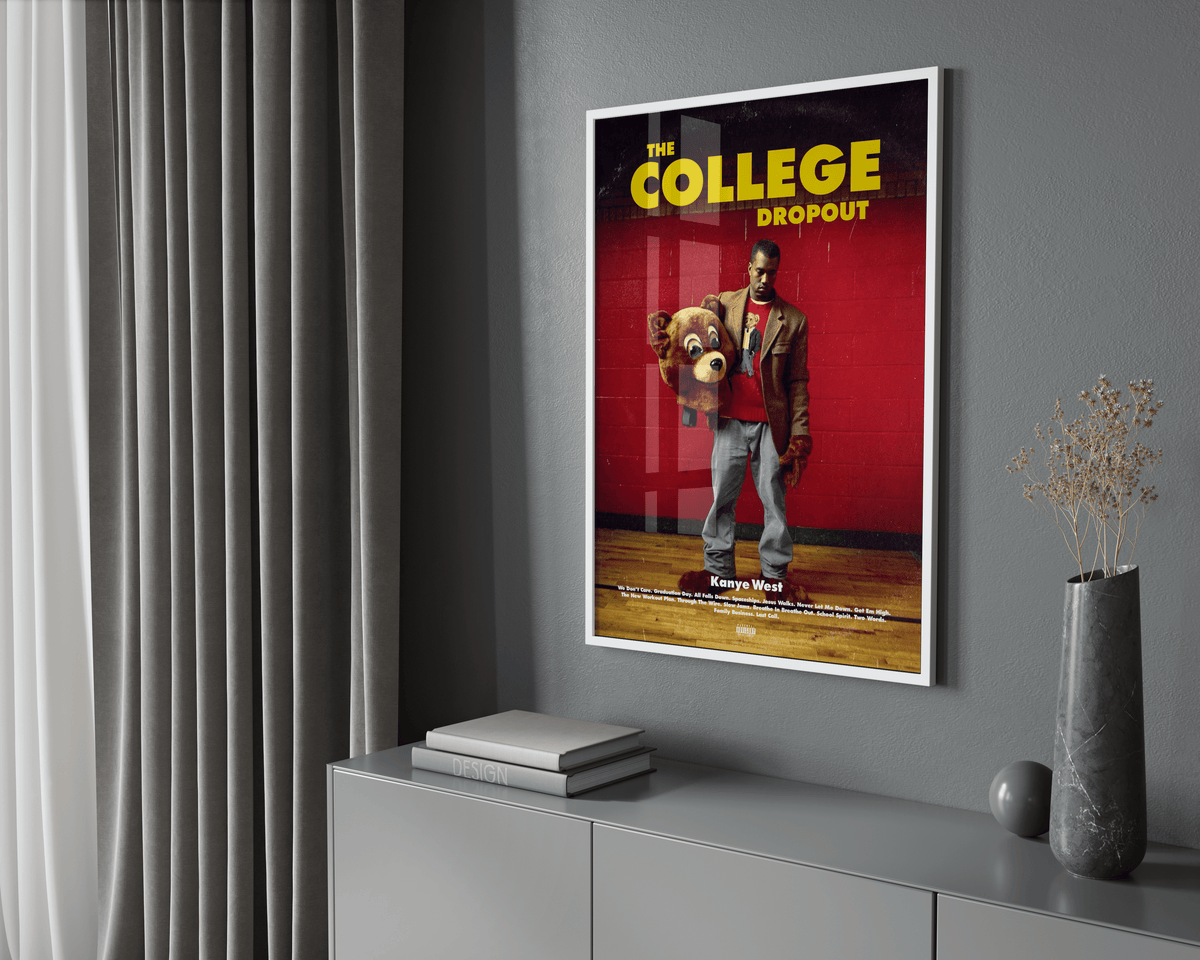 Kanye West 'The College Dropout' V2 Poster - Posters, Prints & Wall Art | HYPE Posters