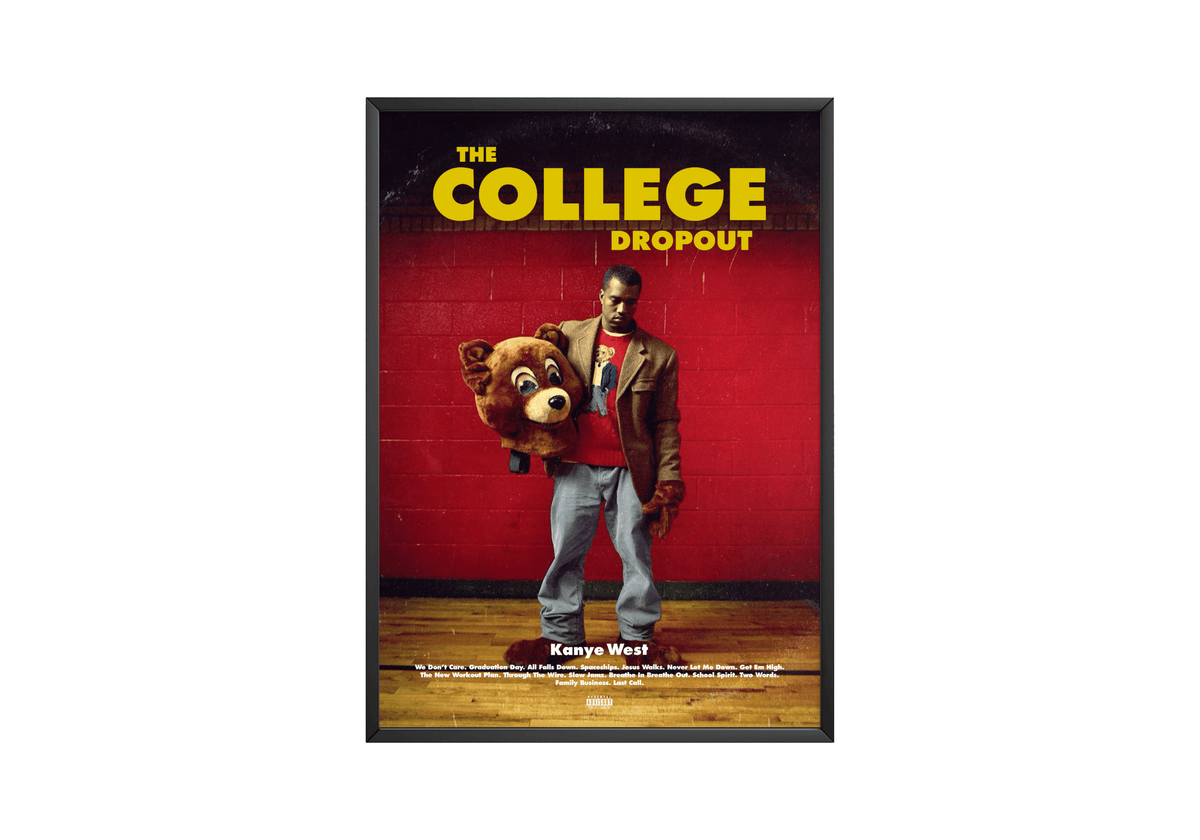 Kanye West 'The College Dropout' V2 Poster - Posters, Prints & Wall Art | HYPE Posters