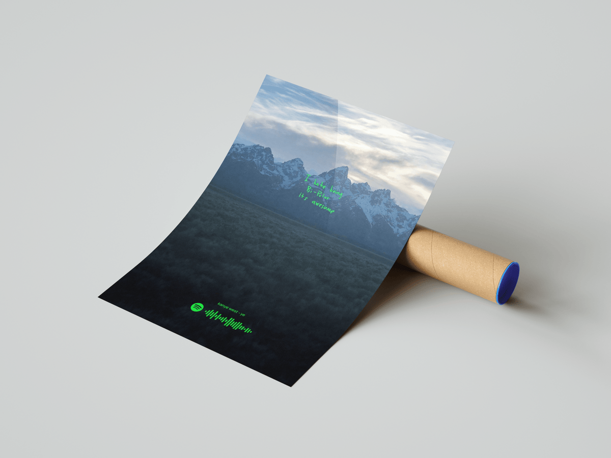 Kanye West 'Ye' Spotify Poster - Posters, Prints & Wall Art | HYPE Posters