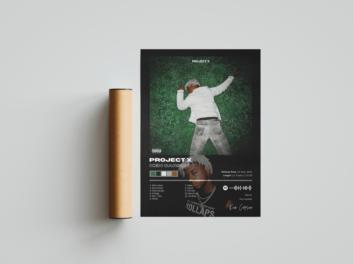 Ken Carson 'Project X' Album Poster - Posters, Prints & Wall Art | HYPE Posters