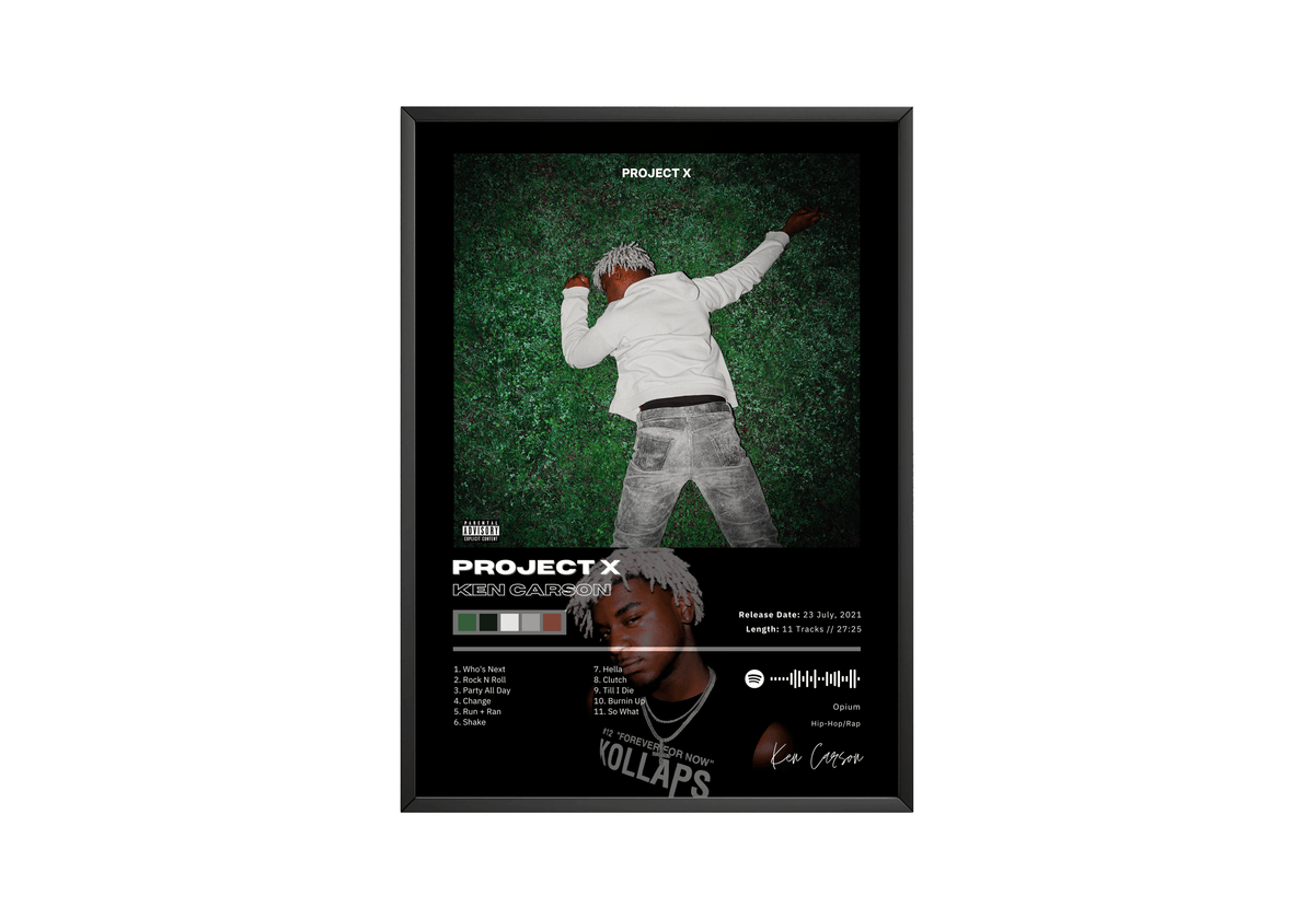 Ken Carson 'Project X' Album Poster - Posters, Prints & Wall Art | HYPE Posters