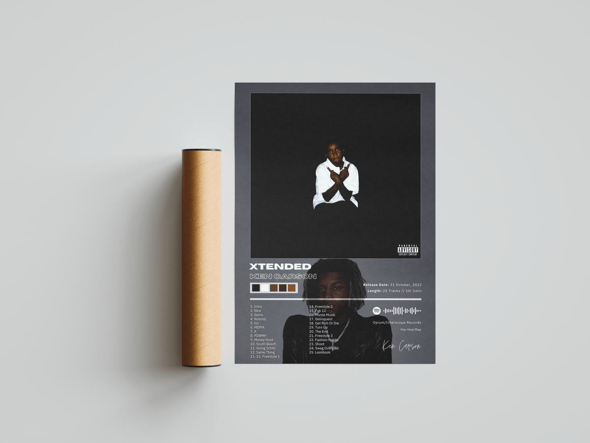 Ken Carson 'XTENDED' Album Poster - Posters, Prints & Wall Art | HYPE Posters