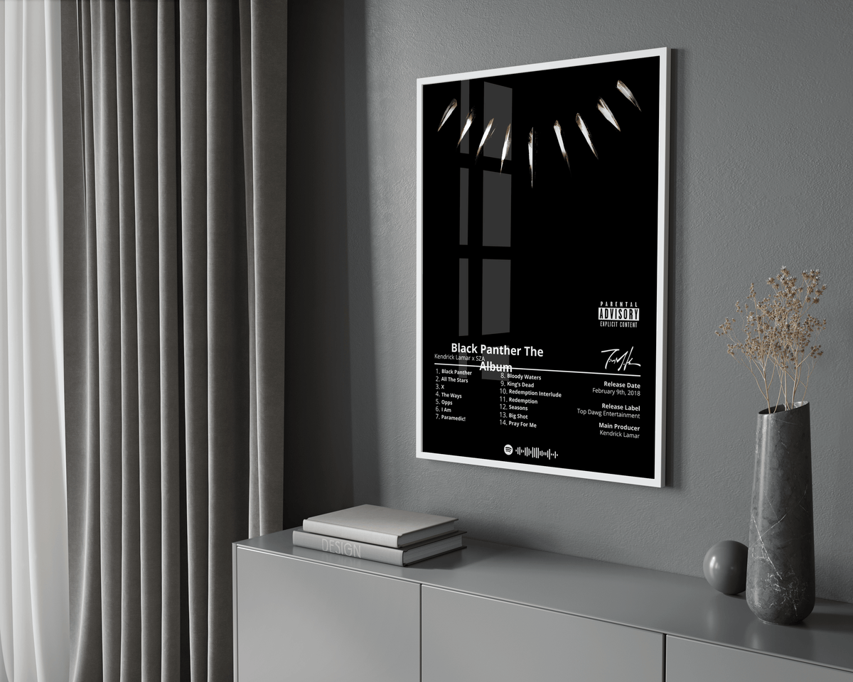Kendrick Lamar 'Black Panther' Album Poster - Posters, Prints & Wall Art | HYPE Posters