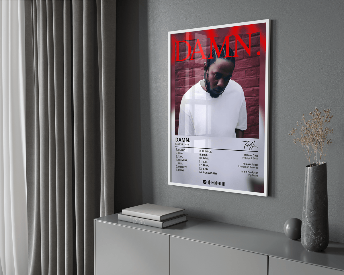 Kendrick Lamar - "Damn" Album Poster - Posters, Prints & Wall Art | HYPE Posters