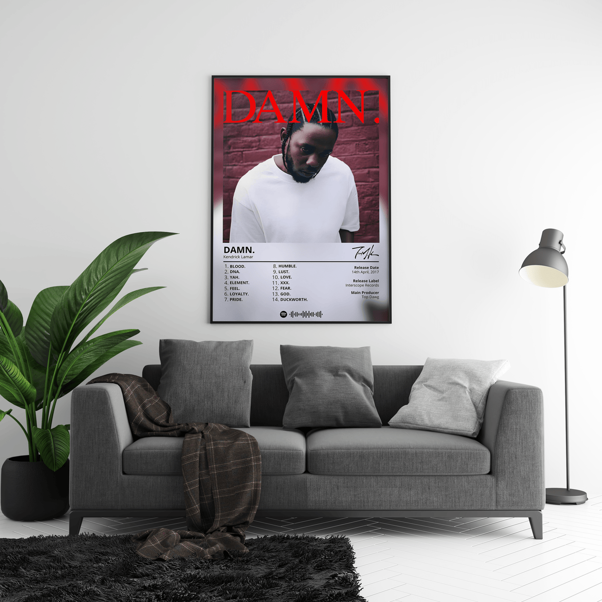 Kendrick Lamar - "Damn" Album Poster - Posters, Prints & Wall Art | HYPE Posters