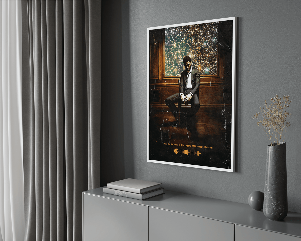 Kid Cudi 'Man On The Moon II: The Legend Of Mr. Rager' Spotify Poster - Posters, Prints & Wall Art | HYPE Posters