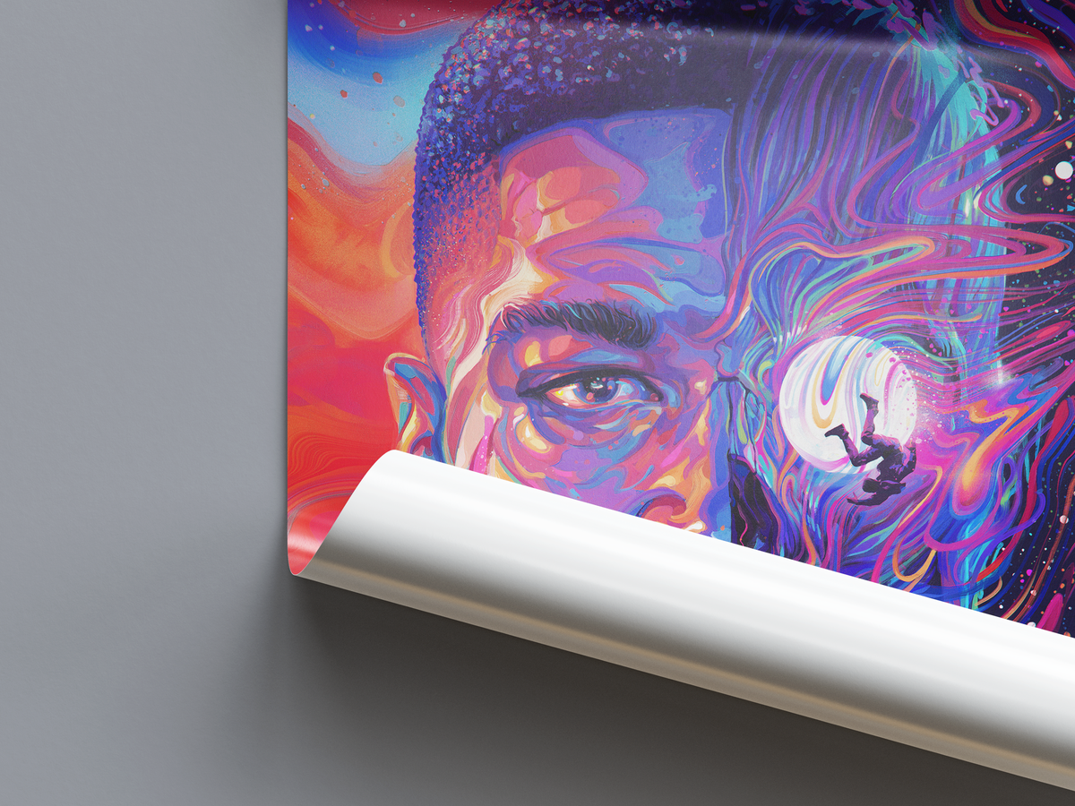Kid Cudi 'Man On The Moon III' Spotify Poster - Posters, Prints & Wall Art | HYPE Posters