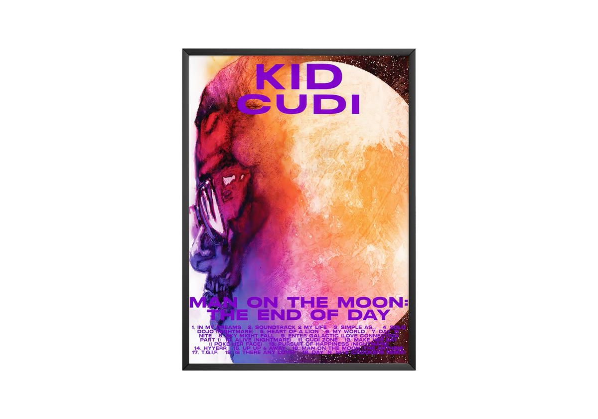 Kid Cudi 'Man On The Moon' OG Poster - Posters, Prints & Wall Art | HYPE Posters