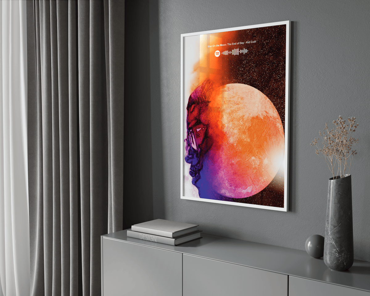 Kid Cudi 'Man On The Moon: The End Of Day' Spotify Poster - Posters, Prints & Wall Art | HYPE Posters