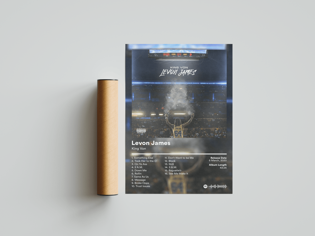King Von 'Levon James' Album Poster - Posters, Prints & Wall Art | HYPE Posters