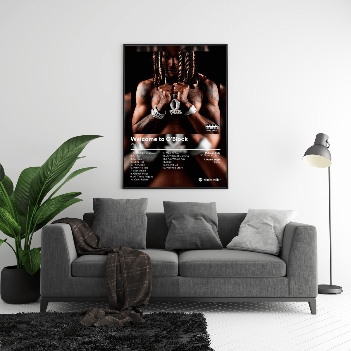 King Von 'Welcome To O Block' Album Poster - Posters, Prints & Wall Art | HYPE Posters