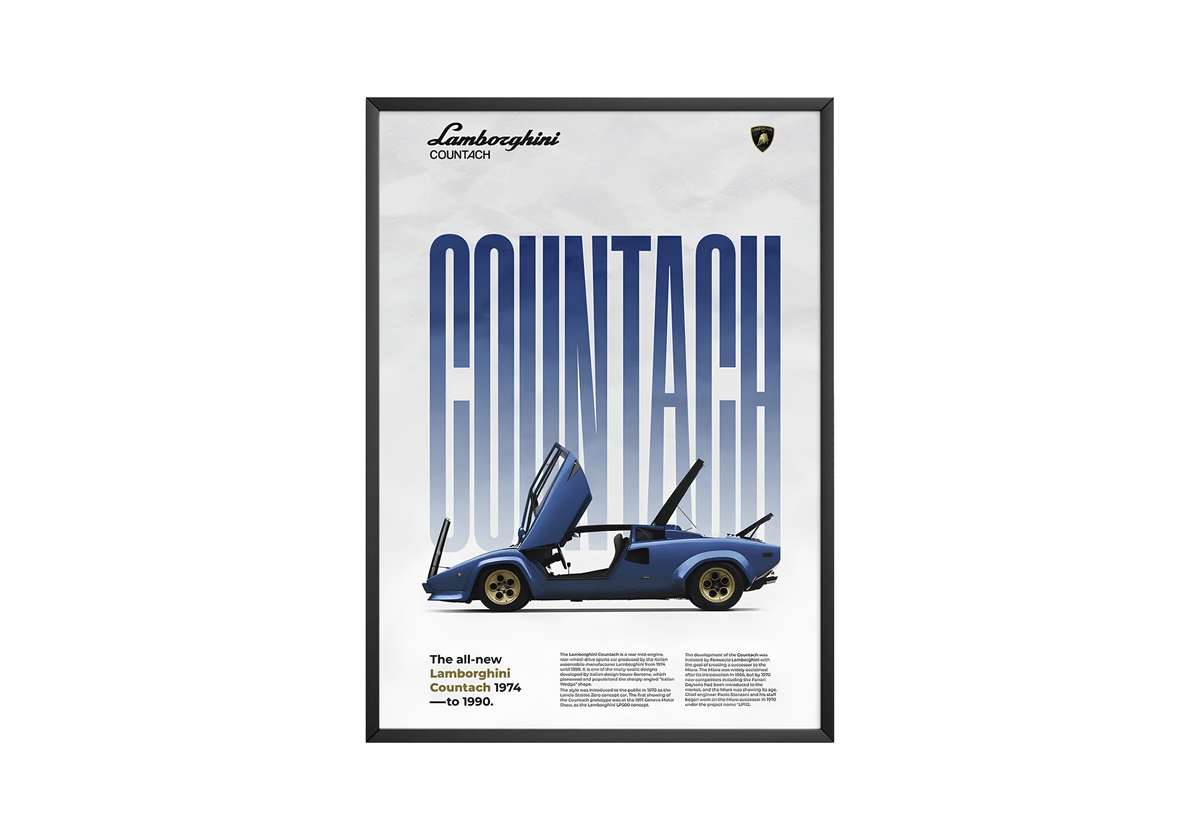Lamborghini Countach Classic Series Poster - Posters, Prints & Wall Art | HYPE Posters