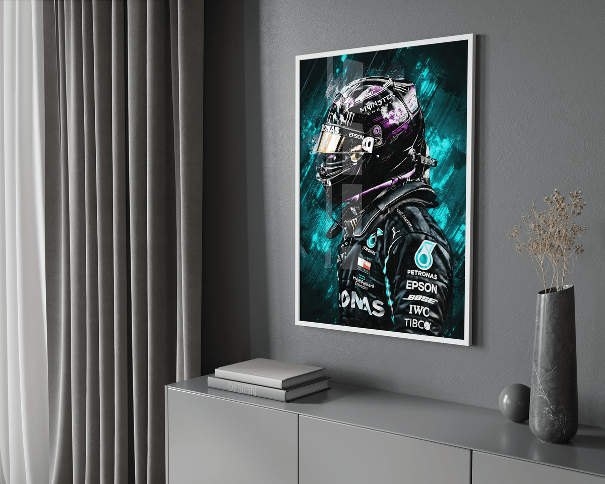 Lewis Hamilton Painting Poster - Posters, Prints & Wall Art | HYPE Posters