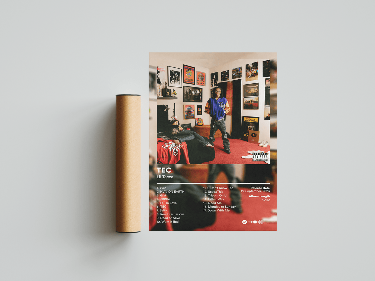 Lil Tecca 'TEC' Album Poster - Posters, Prints & Wall Art | HYPE Posters