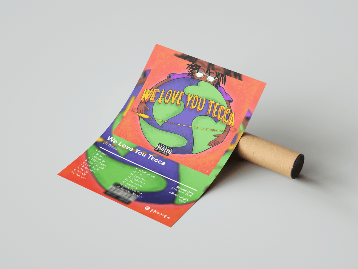 Lil Tecca 'We Love You Tecca' Album Poster - Posters, Prints & Wall Art | HYPE Posters