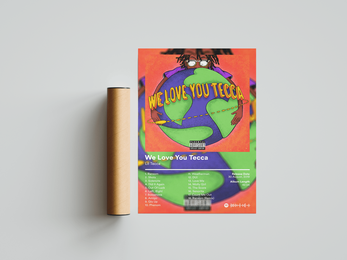 Lil Tecca 'We Love You Tecca' Album Poster - Posters, Prints & Wall Art | HYPE Posters