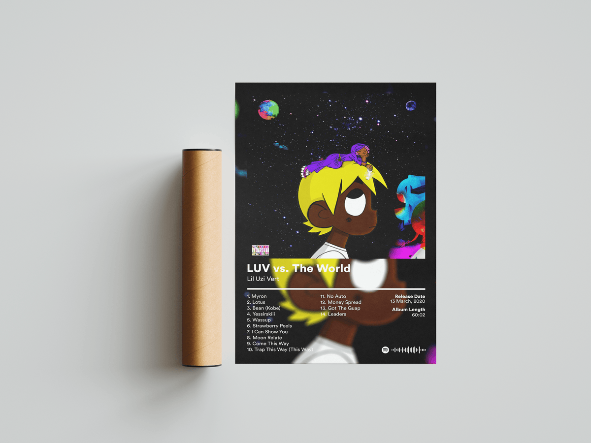 Lil Uzi Vert 'LUV vs. The World' Album Poster - Posters, Prints & Wall Art | HYPE Posters