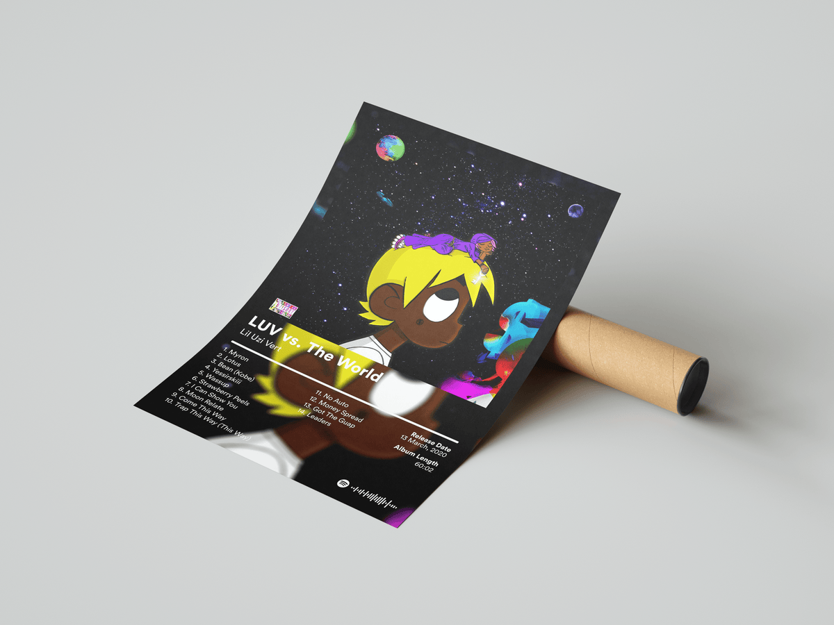 Lil Uzi Vert 'LUV vs. The World' Album Poster - Posters, Prints & Wall Art | HYPE Posters