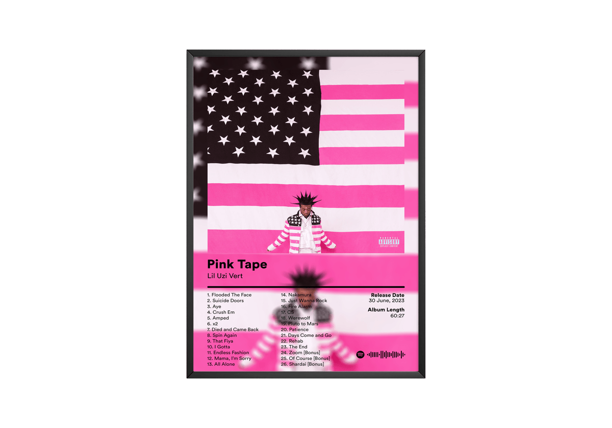 Lil Uzi Vert 'Pink Tape' Album Poster - Posters, Prints & Wall Art | HYPE Posters