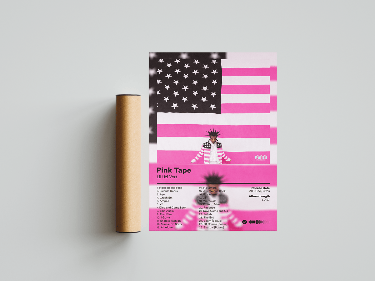 Lil Uzi Vert 'Pink Tape' Album Poster - Posters, Prints & Wall Art | HYPE Posters