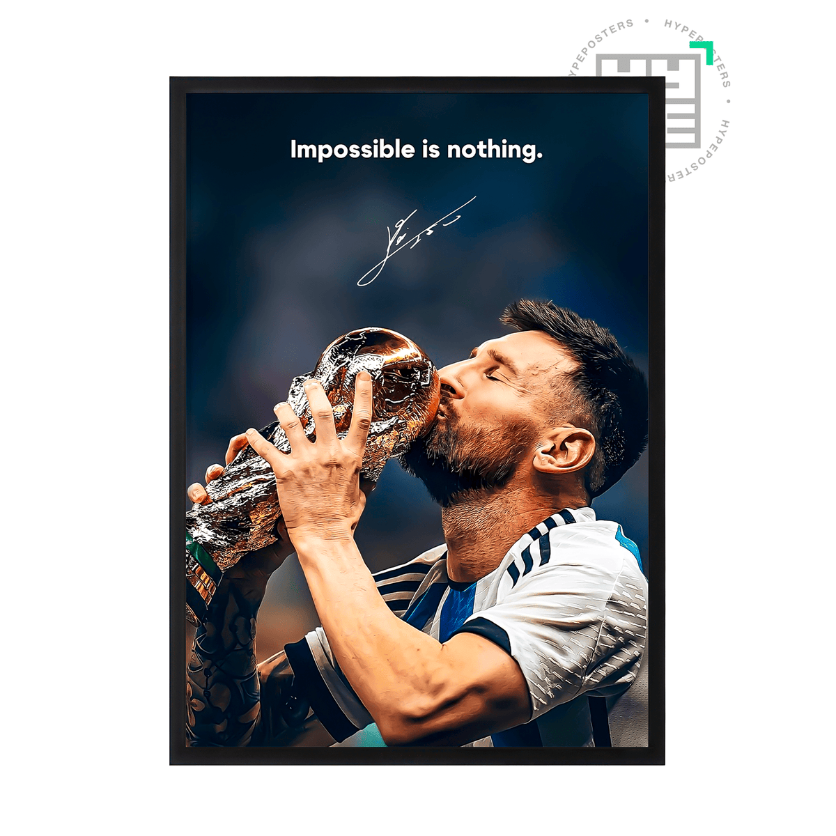 Messi 'Impossible Is Nothing' Poster - Posters, Prints & Wall Art | HYPE Posters