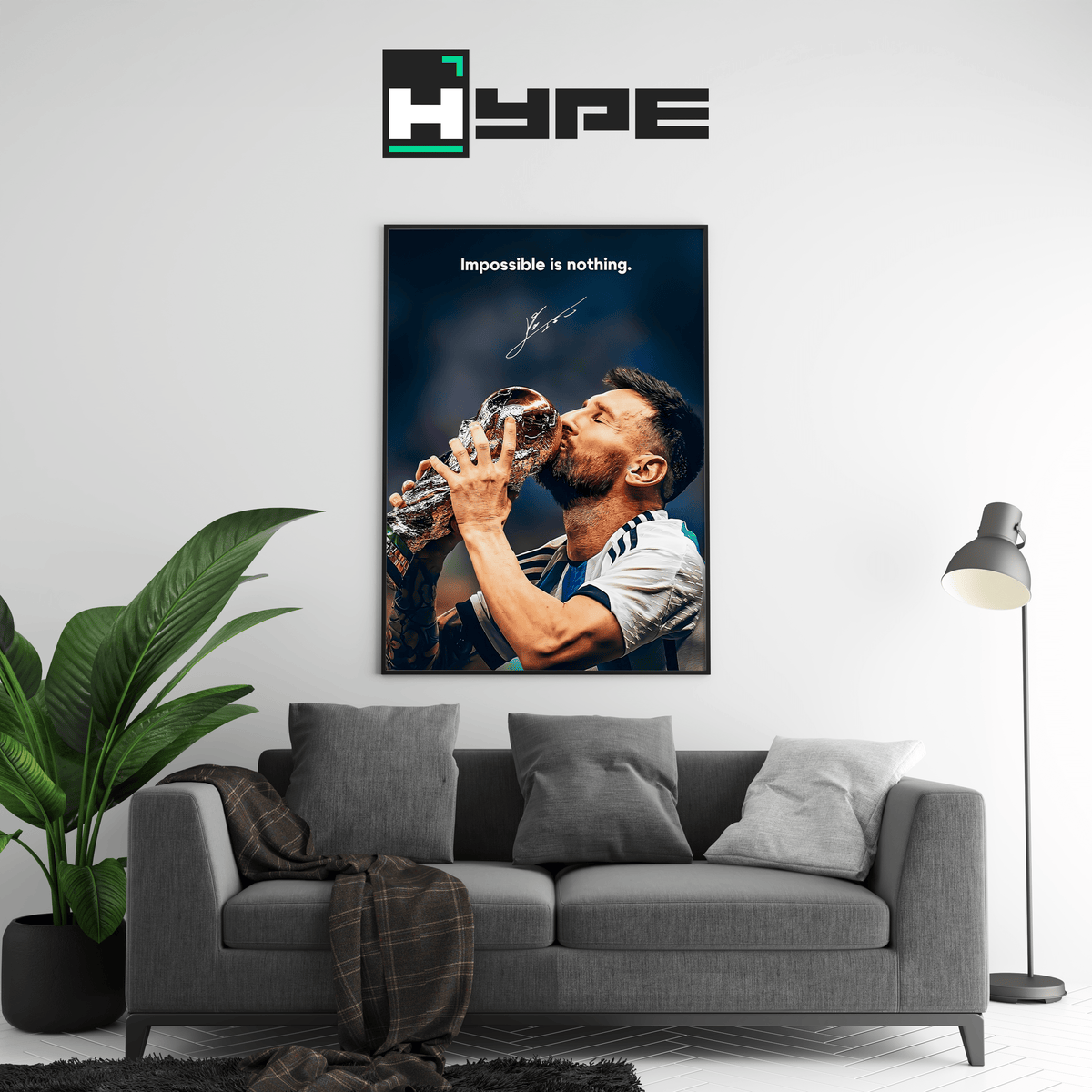 Messi 'Impossible Is Nothing' Poster - Posters, Prints & Wall Art | HYPE Posters