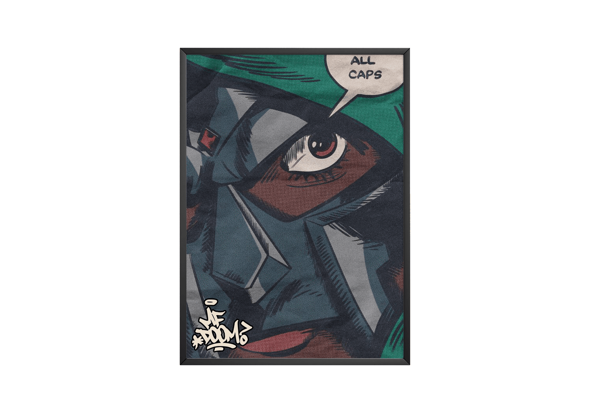 MF Doom 'All Caps' Poster - Posters, Prints & Wall Art | HYPE Posters