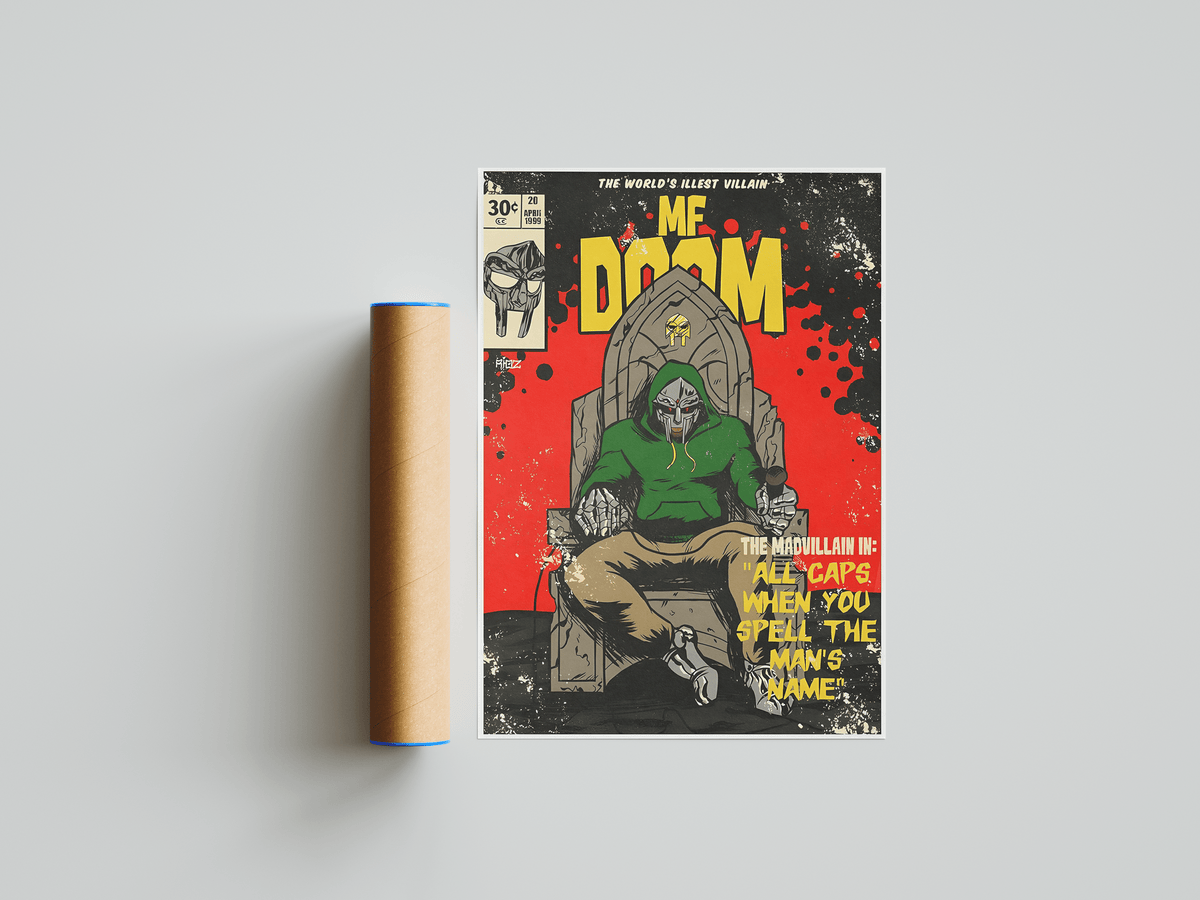 MF Doom 'Comic' Poster - Posters, Prints & Wall Art | HYPE Posters