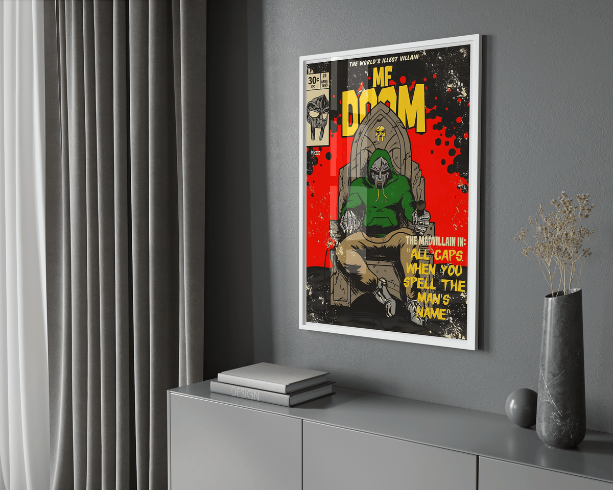 MF Doom 'Comic' Poster - Posters, Prints & Wall Art | HYPE Posters