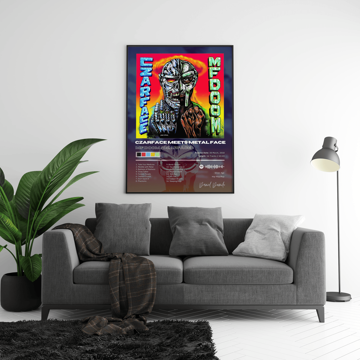 MF DOOM 'Czarface Meets Metal Face' Album Poster - Posters, Prints & Wall Art | HYPE Posters