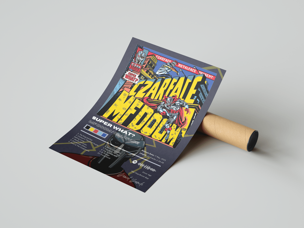 MF DOOM 'Super What?' Album Poster - Posters, Prints & Wall Art | HYPE Posters
