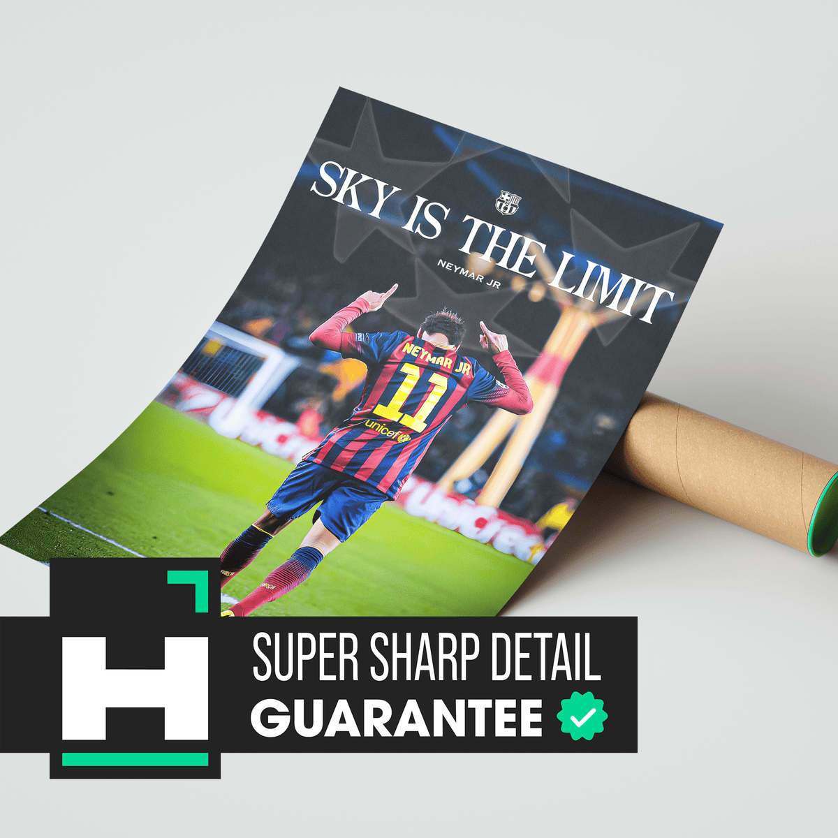 Neymar Jr 'Sky Is The Limit' Poster - Posters, Prints & Wall Art | HYPE Posters