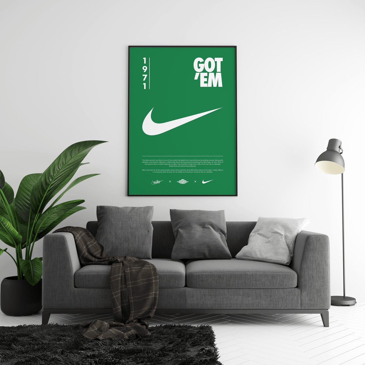 Nike Origins Green Poster - Posters, Prints & Wall Art | HYPE Posters