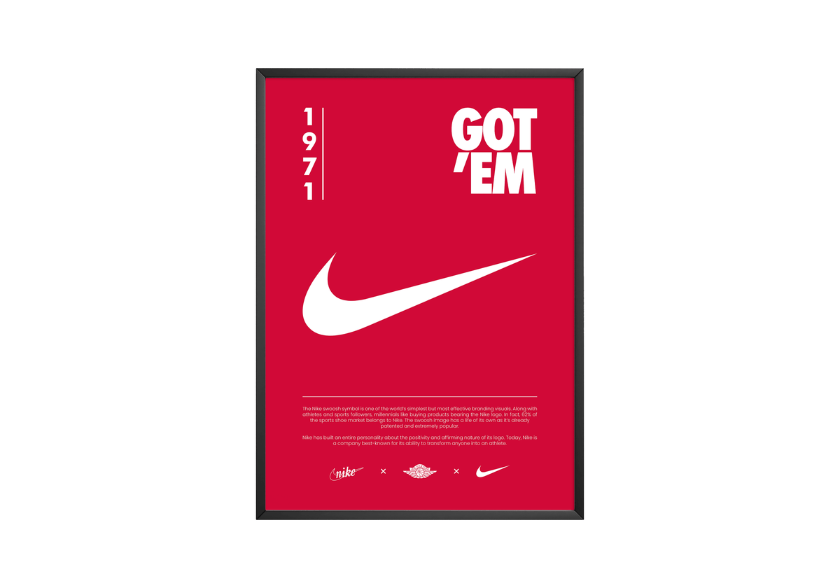 Nike Origins Red Poster - Posters, Prints & Wall Art | HYPE Posters