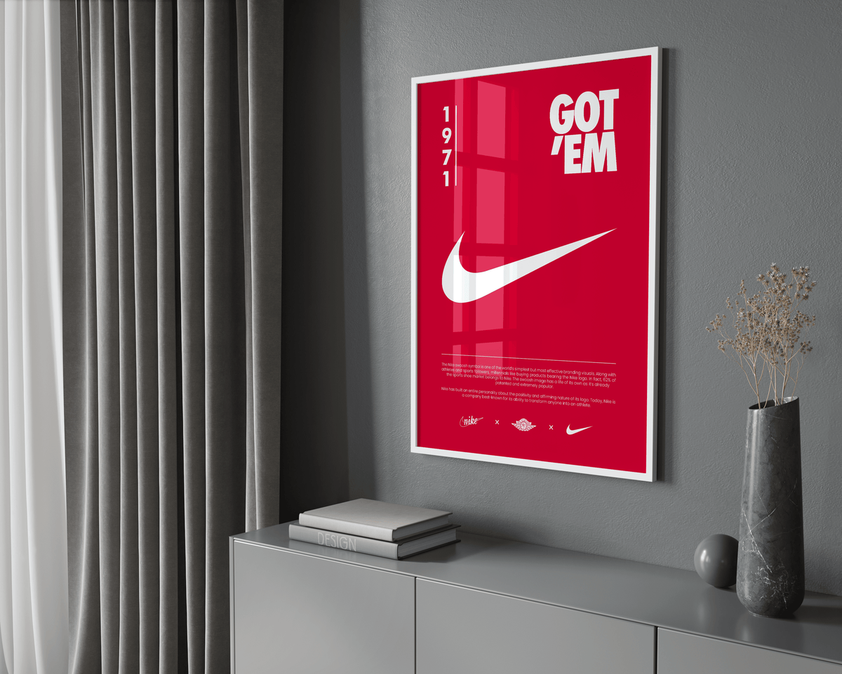Nike Origins Red Poster - Posters, Prints & Wall Art | HYPE Posters