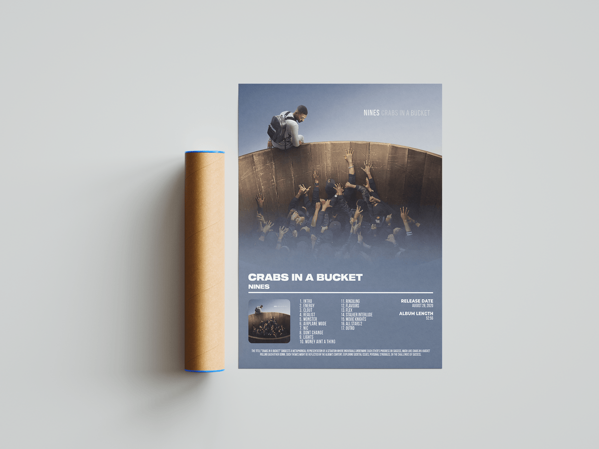 Nines - "Crabs In A Bucket" Album Poster - Posters, Prints & Wall Art | HYPE Posters